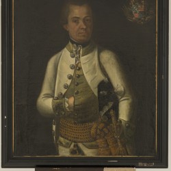 Duitse School, 18e eeuw. Portret van een man in uniform.