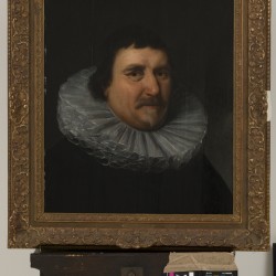 Omgeving Michiel van Mierevelt, 17e eeuw. Portret van een man met molensteenkraag.