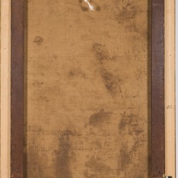 Duitse School, 18e eeuw. Portret van een officier in rode frak en pruik leunend op een gebroken zuil.