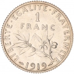 France. Third Republic. Franc. 1919.