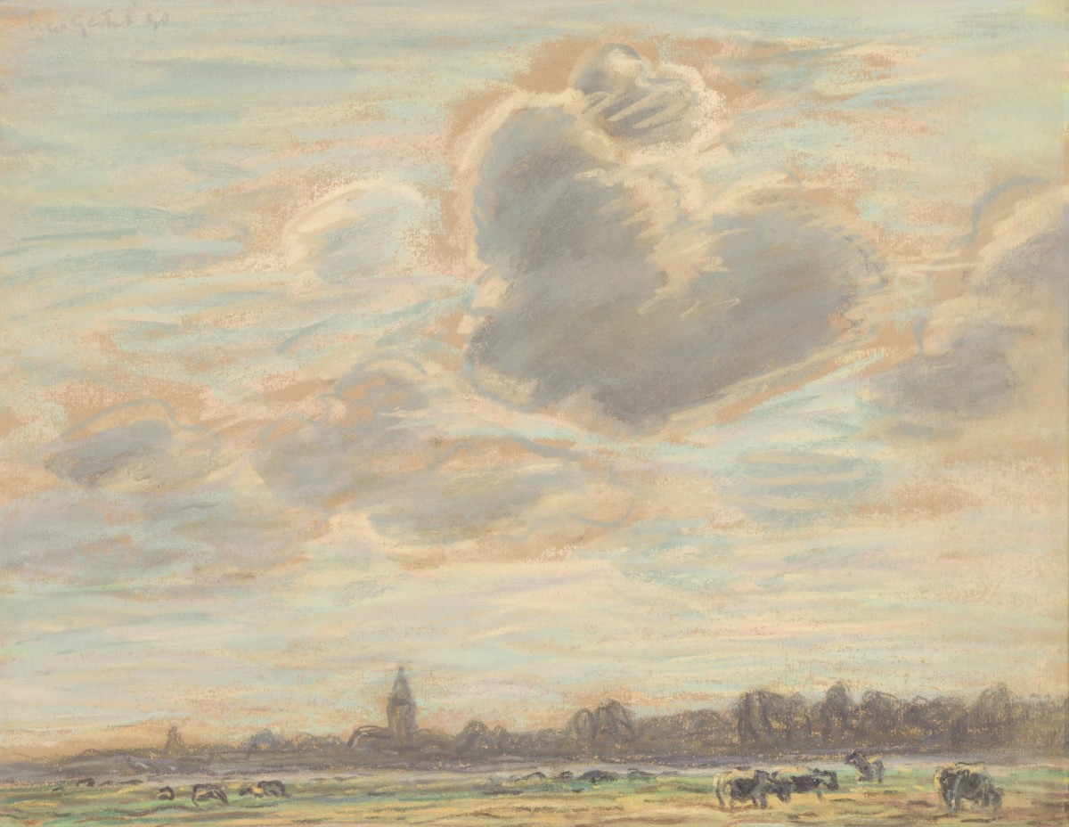 Leendert "Leo" Gestel (Woerden 1881 - 1941 Hilversum), Wolkenlucht, Blaricum.