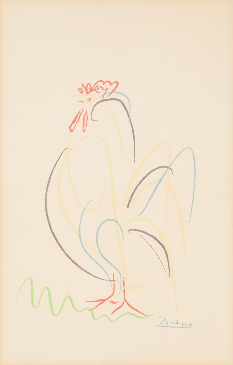 Naar Pablo Picasso (Malaga, Sp. 1881 - 1973 Mougins), Le Coq.