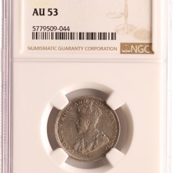 Straits Settlements. George V. 20 Cents. 1919 B.