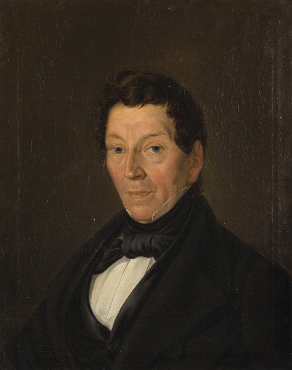 Johannes Hollander Pzn. (Oosterhout N-B 1821 - 1899), Portret van een heer.