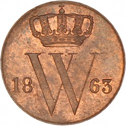 ½ Cent. Willem III. 1863. FDC.