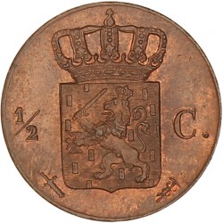 ½ Cent. Willem III. 1863. FDC.