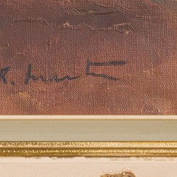 P.R. Munten (?), 20e eeuw. Een stilleven van rozen in een vaas.