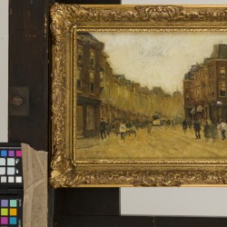 Leo Grijseels (1884 - 1966), Straat met trambaan, Den Haag.