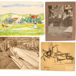 Een uitgebreid lot met correspondentie, grafiek en twee tekeningen van Mary 'Jetje' Wilson en Jan Toorop.