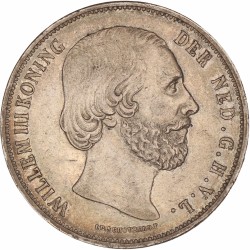 2½ Gulden. Willem III. 1868. Prachtig +.