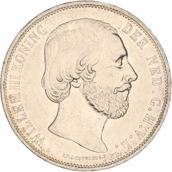2½ Gulden. Willem III. 1871. Prachtig.