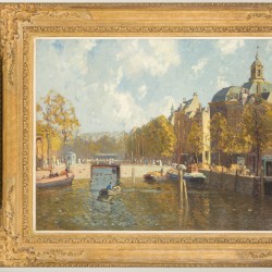 Herman Adrianus Charles Bogman Junior (Den Haag 1890 - 1975), Gezicht op De Blaak met het Dagblad van Rotterdam bij de Lutherse Kerk