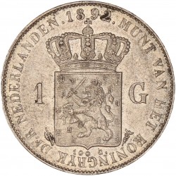 1 Gulden. Wilhelmina. 1892. FDC -.