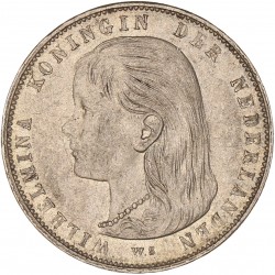 1 Gulden. Wilhelmina. 1892. FDC -.