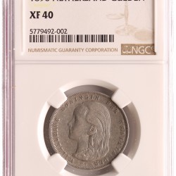 1 Gulden. Wilhelmina. 1896. Zeer Fraai -.