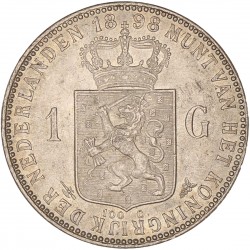 1 Gulden. Wilhelmina. 1898. FDC.