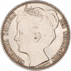 1 Gulden. Wilhelmina. 1906. Prachtig -.