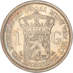 1 Gulden. Wilhelmina. 1911. FDC.