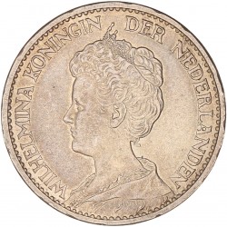 1 Gulden. Wilhelmina. 1914. UNC.