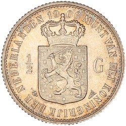 ½ Gulden. Wilhelmina. 1906. UNC.