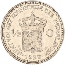 ½ Gulden. Wilhelmina. 1929. FDC.