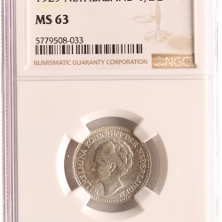 ½ Gulden. Wilhelmina. 1929. FDC.