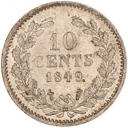 10 Cent. Willem II. 1849. FDC.