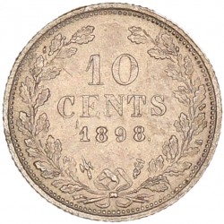 10 Cent. Wilhelmina. 1898. UNC -.