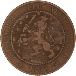 2½ Cent. Willem III. 1890. Zeer Fraai +.