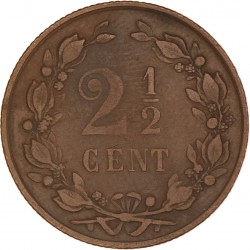 2½ Cent. Willem III. 1890. Zeer Fraai +.