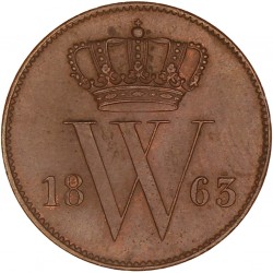 1 Cent. Willem III. 1863. FDC.