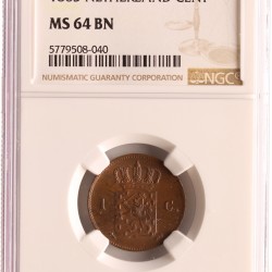 1 Cent. Willem III. 1863. FDC.