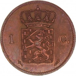 1 Cent. Willem I. 1873. Prachtig +.