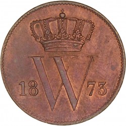 1 Cent. Willem I. 1873. Prachtig +.