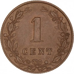 1 Cent. Willem III. 1883. UNC -.