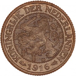 1 Cent. Wilhelmina. 1916. FDC.