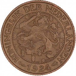 1 Cent. Wilhelmina. 1924. Prachtig -.