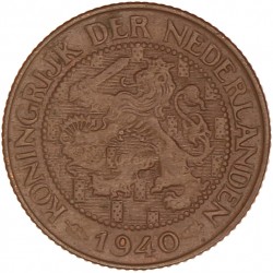 1 Cent. Wilhelmina. 1940. Prachtig +.