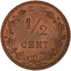 ½ Cent. Willem III. 1878. FDC.