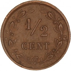 ½ Cent. Willem III. 1883. Prachtig -.