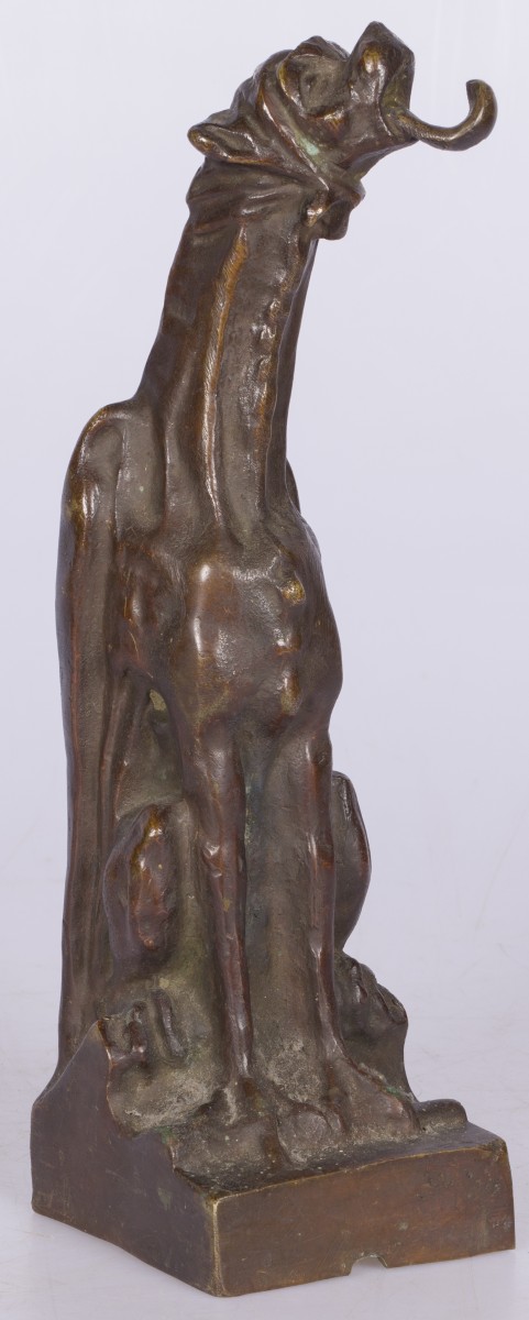 Een bronzen gargouille, Frankrijk, 1e helft 20e eeuw.