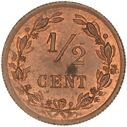 ½ Cent. Willem III. 1885. FDC.