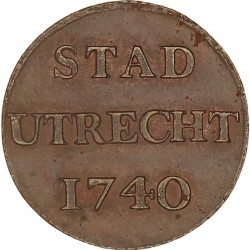 Duit. Utrecht stad. 1740. UNC.