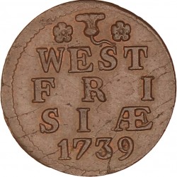 Duit. West-Friesland. 1739. FDC.