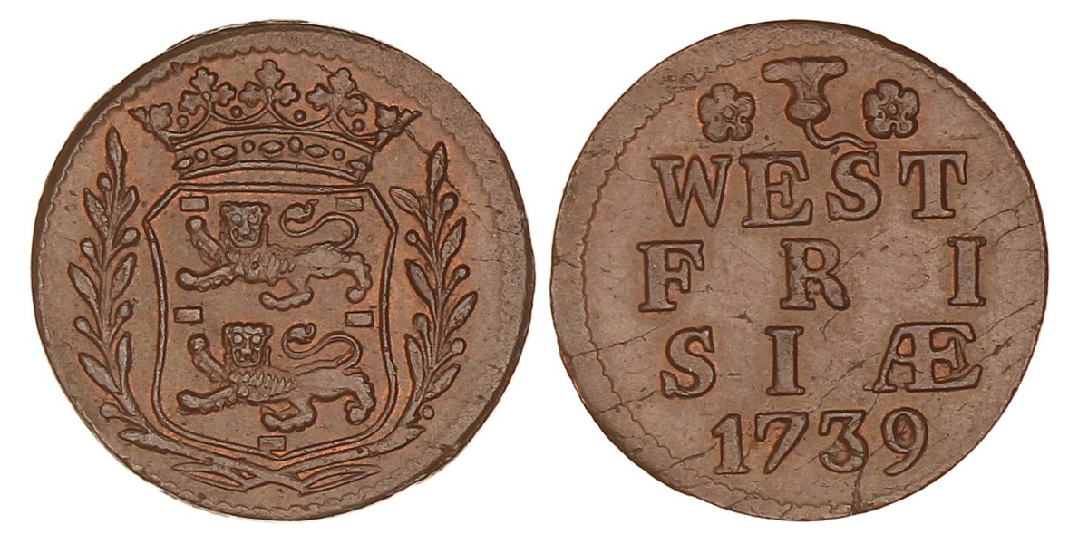 Duit. West-Friesland. 1739. FDC.