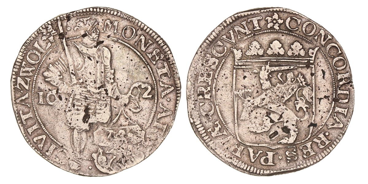 Zilveren Dukaat. Zwolle. 1662. Zeer Fraai.