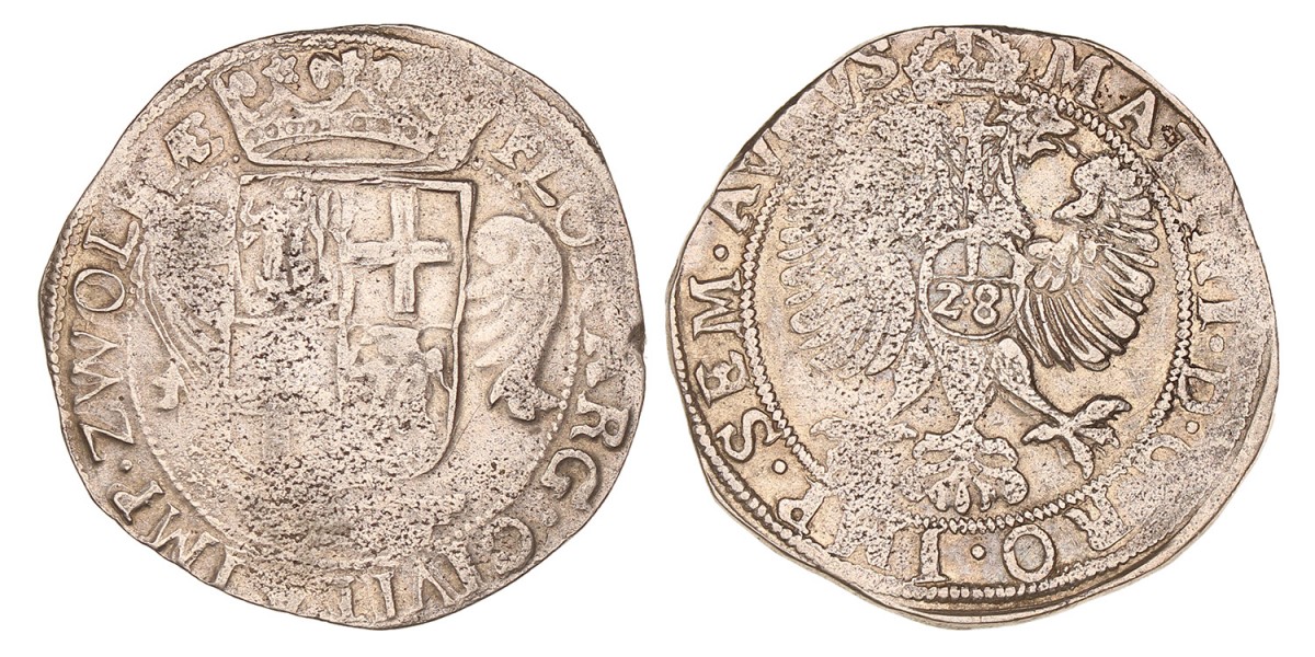 Florijn van 28 Stuiver. Zwolle. Z.j. (1647 - 1656). Zeer Fraai -.