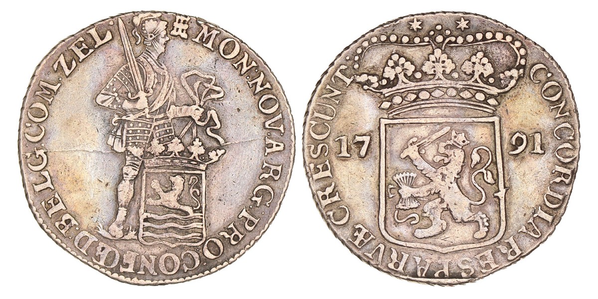 Zilveren Dukaat. Zeeland. 1791. Zeer Fraai -.