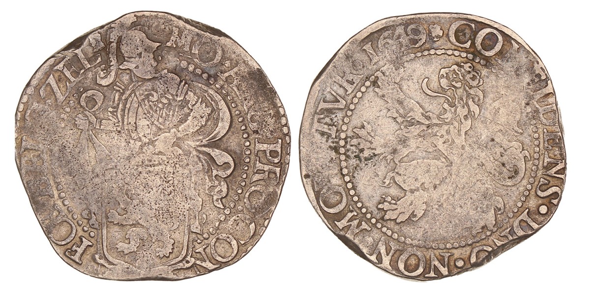 Leeuwendaalder. Zeeland. 1649. Fraai / Zeer Fraai.