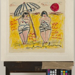 Anton Heyboer (Sabang (Indonesië) 1924 - 2005 Den Ilp) - Twee vrouwen op het strand.